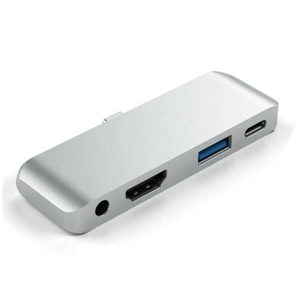 Bộ chuyển đổi USB C cho iPad Pro 2018 iPad Pro 2020 Bộ chuyển đổi Hub nhôm Type-C Di động Pro 2020 với Sạc USB-C PD, 4K HDMI, USB 3.0 &amp; Giắc cắm tai nghe 3,5 mm - Tương thích với iPad Pro 2020 iPad Pro 2018,Ipad air 4 2020,  Microsoft Surface Go