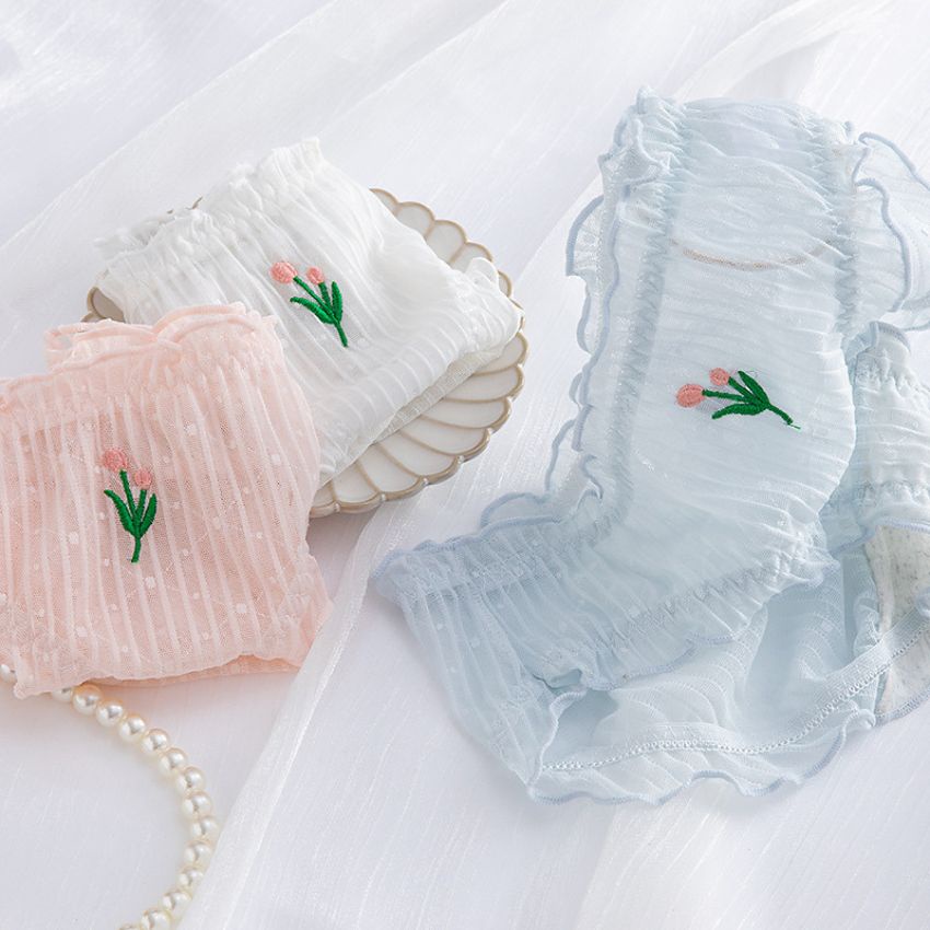 Quần lót ren nữ - Quần chip nữ sexy hoa hồng cuốn hút xinh xắn Bellar_bra L2835