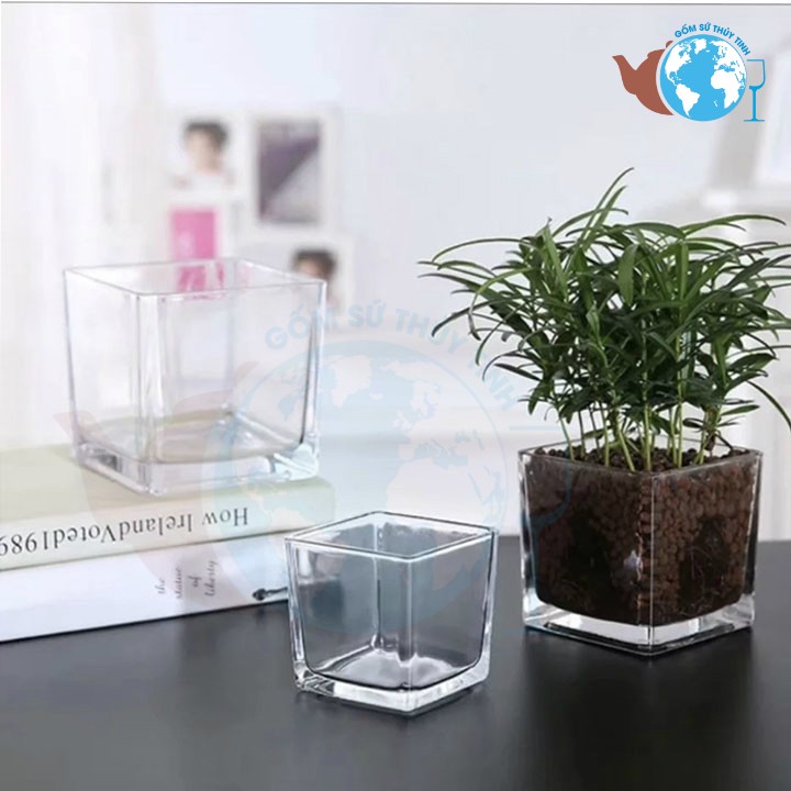 10CM X 10CM Bình bông lọ hoa trụ vuông