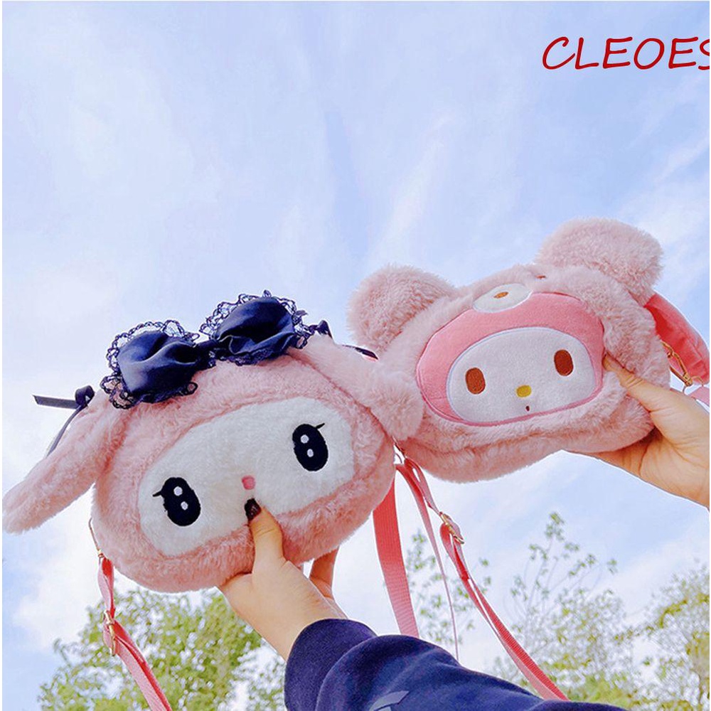 Túi Đeo Chéo Hình Kuromi Cinnamoroll Nhồi Bông Đáng Yêu Cho Bé