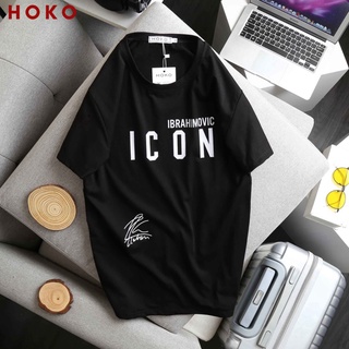 Áo thun Cổ Tròn HOKO Chất Cotton Co Giãn In Chữ Icon CT05