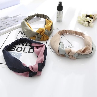 Băng Đô Nữ Vải Lụa Thắt nút XINH style HÀN QUỐC Thun Sau Co Giãn Không Kẽm Gấp Gọn Dễ Dàng