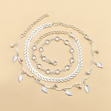 Set 3 lắc chân tạo nhiều lớp thiết kế đơn giản thời trang