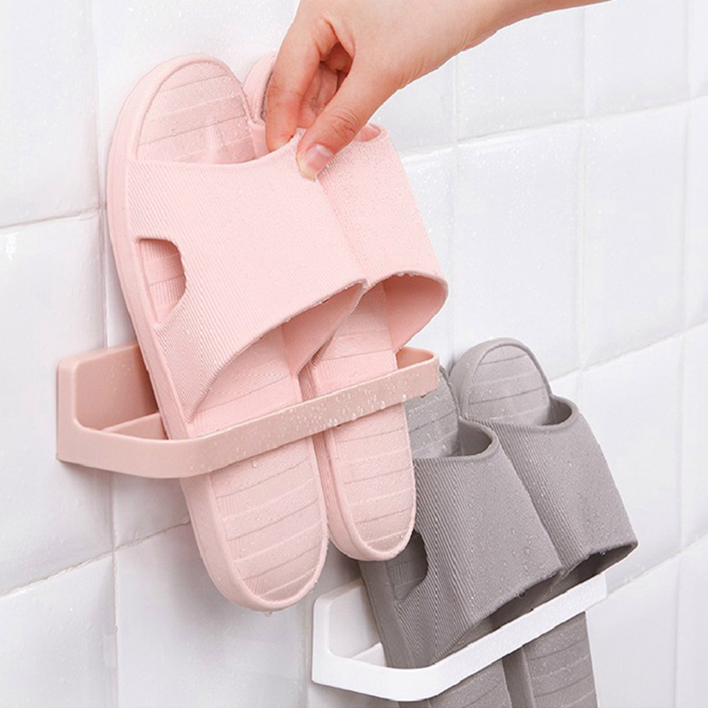 Giá treo dép dán tường tiện dụng cho phòng khách/ nhà tắm