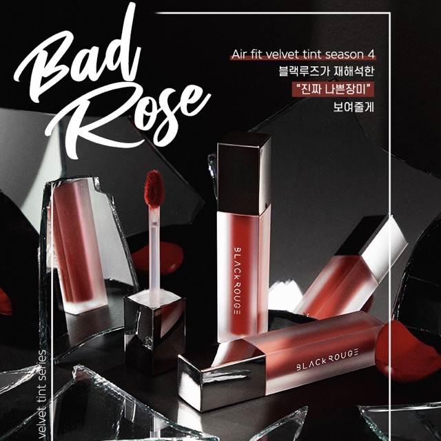 [A18-A22] Son kem lì Black Rouge Air Fit Velvet Tint Version 4 Bad Rose (Có Sẵn)