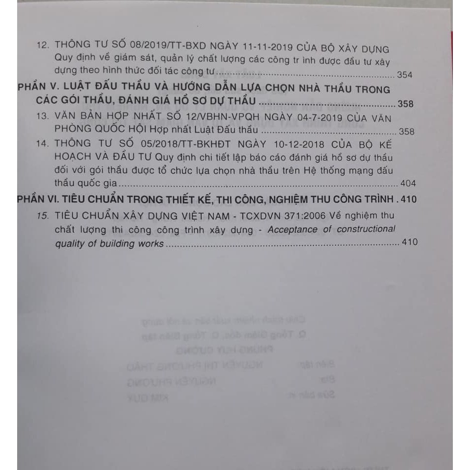 Sách - Luật xây dựng - hướng dẫn nghiệp vụ quản lý dự án, nghiệm thu công trình xây dựng và tư vấn giám sát thi công tác
