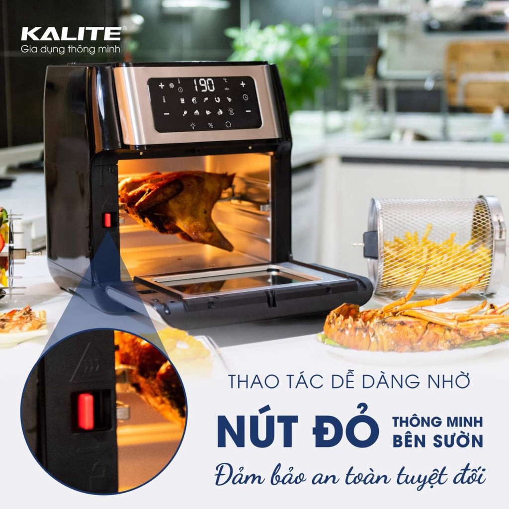 Nồi Chiên Không Dầu Kalite Q10 , Công Suất 1800W, Dung Tich 10L, Bảo Hành Chính Hãng 2 Năm