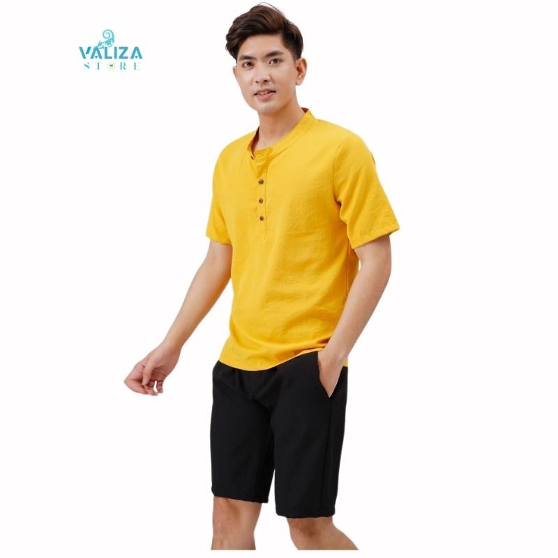 [TẶNG 1 KHẨU TRANG] Áo Đũi Nam Cổ Tàu Ngắn Tay Đẹp Cao Cấp VALIZA |AD63| | BigBuy360 - bigbuy360.vn
