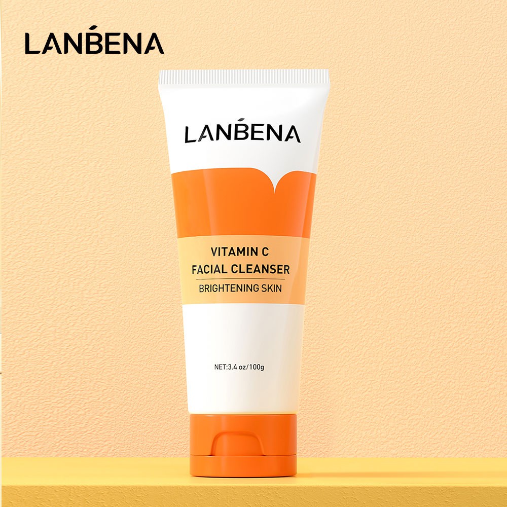 (Hàng Mới Về) Sữa Rửa Mặt Vitamin C Dưỡng Ẩm Kiểm Soát Dầu Làm Trắng Da Lanbena 100g | BigBuy360 - bigbuy360.vn