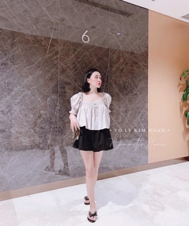 Áo babydoll và chân váy dạ