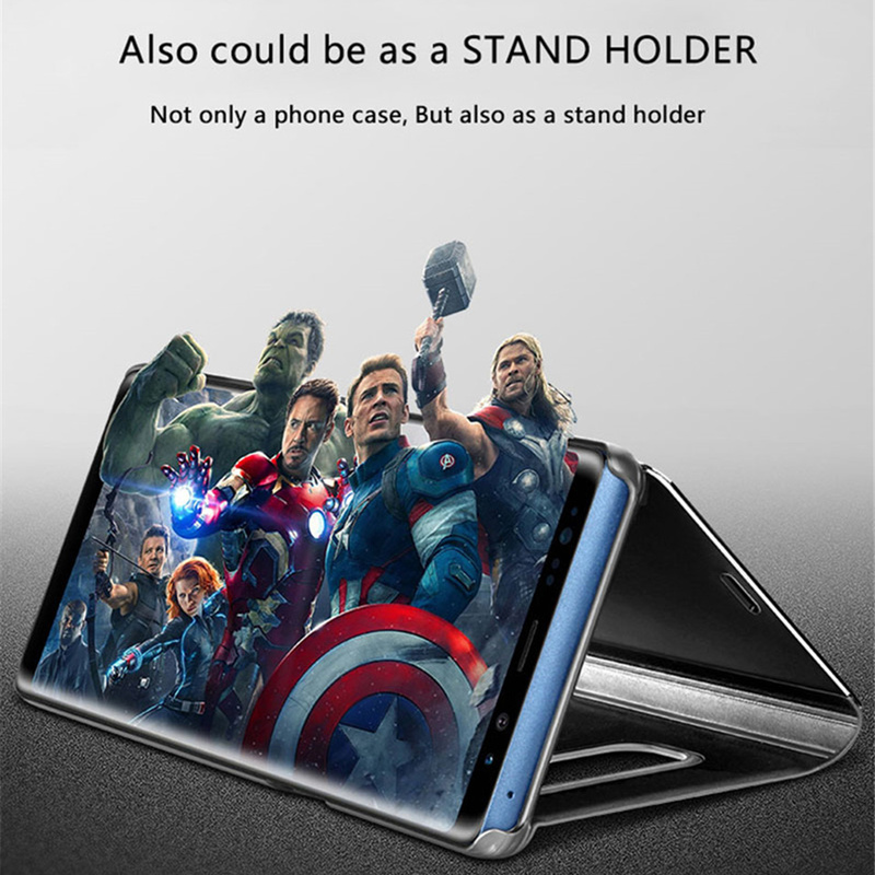 Bao da PU chống sốc kiêm đế đỡ tráng gương sang trọng cho Huawei Honor 8A 8C 8S 8X 7S Honor 8 9 Lite Play