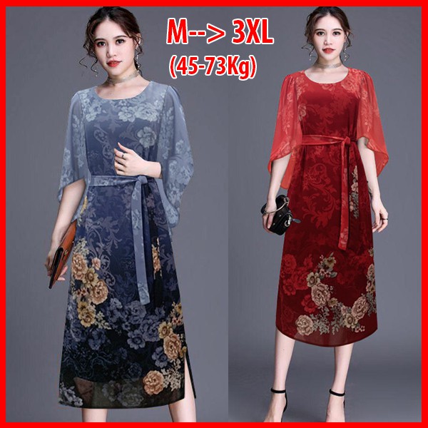 [ BIGSIZE ] ĐẦM SUÔNG TRUNG NIÊN KIỂU ĐẦM SUÔNG VOAN HOA 2 LỚP- ĐẦM TRUNG NIÊN DỰ TIỆC 3205 3285 3269 3265 3071 3304 | BigBuy360 - bigbuy360.vn