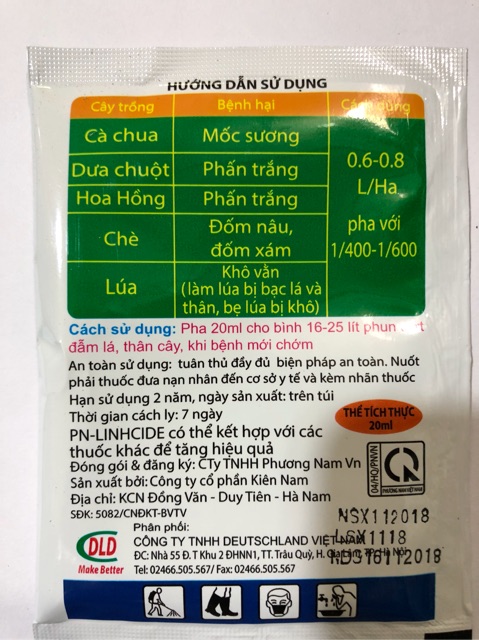 THUỐC TRỪ BỆNH PN-LINHCIDE 1.2EW