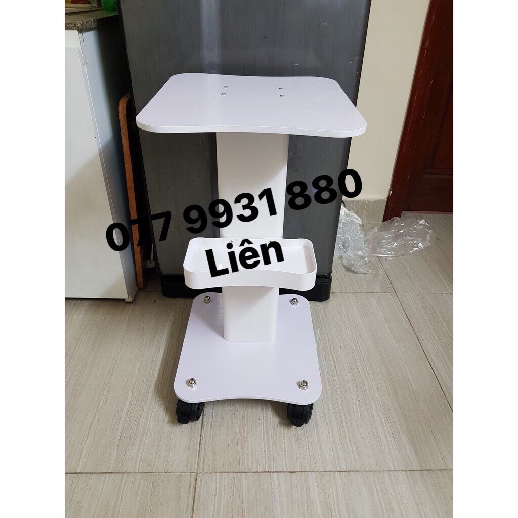 Kệ để máy spa 2 ngăn đựng kèm bánh xe kéo tiện lợi