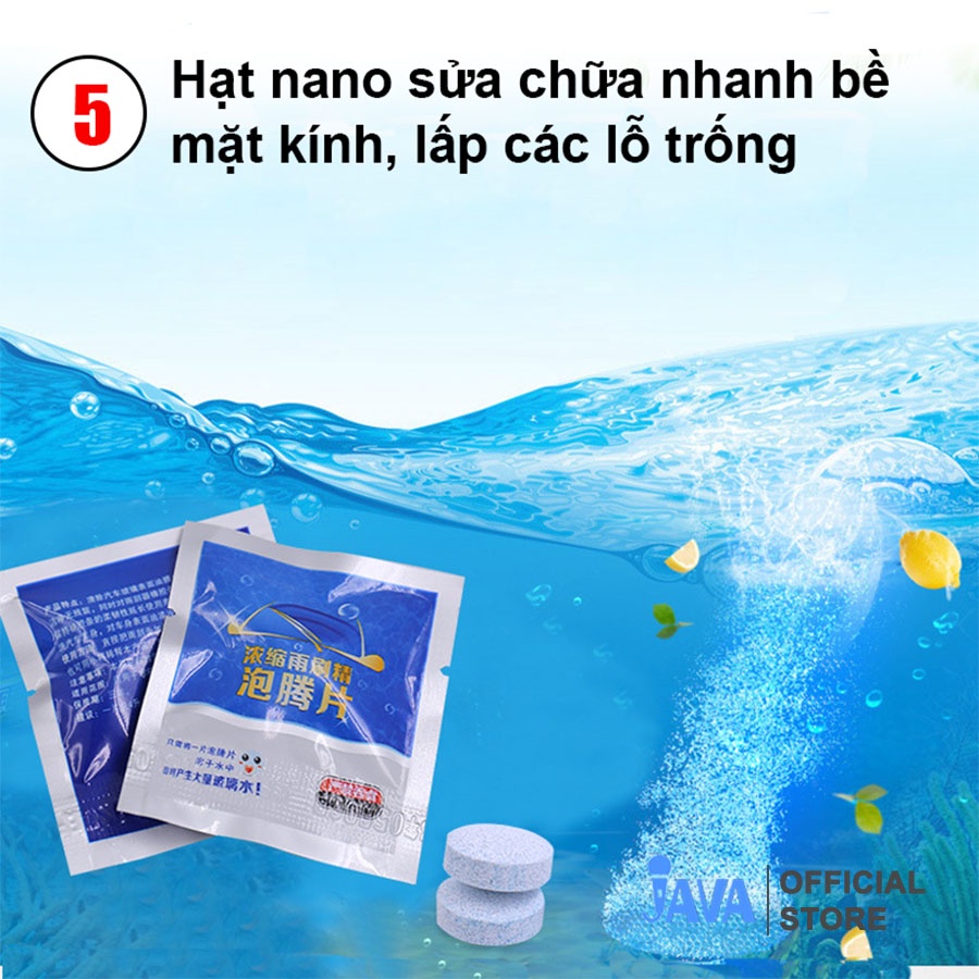 Viên Sủi Rửa Kính Xe Ô tô - Viên Pha Nước Rửa Kính Xe - Làm Sạch Vết Bẩn Trên Kính -1Viên = 4 Lít