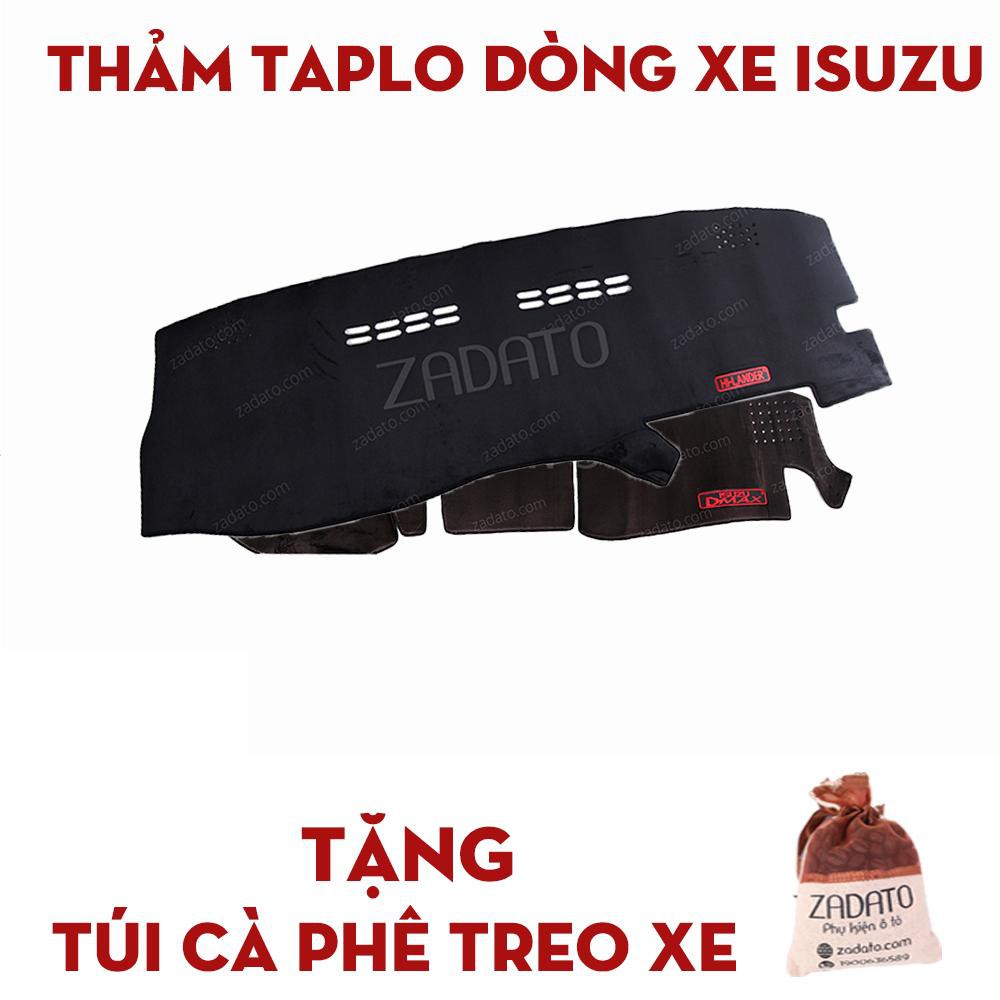 Thảm Taplo Isuzu - Thảm Chống Nóng Taplo Lông Cừu - TẶNG: Túi Cafe Treo Xe