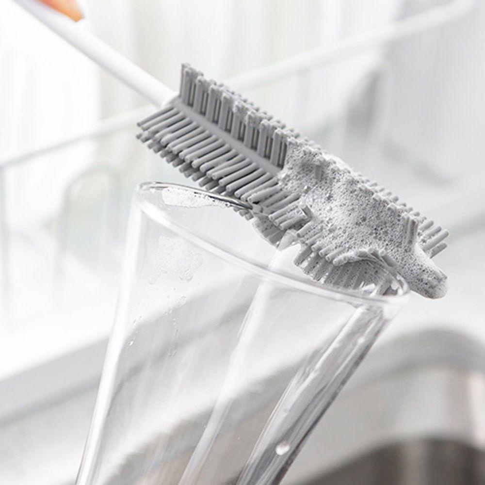 Cọ Rửa Ly Lọ Bằng Silicone Tay Cầm Dài Chất Lượng Cao