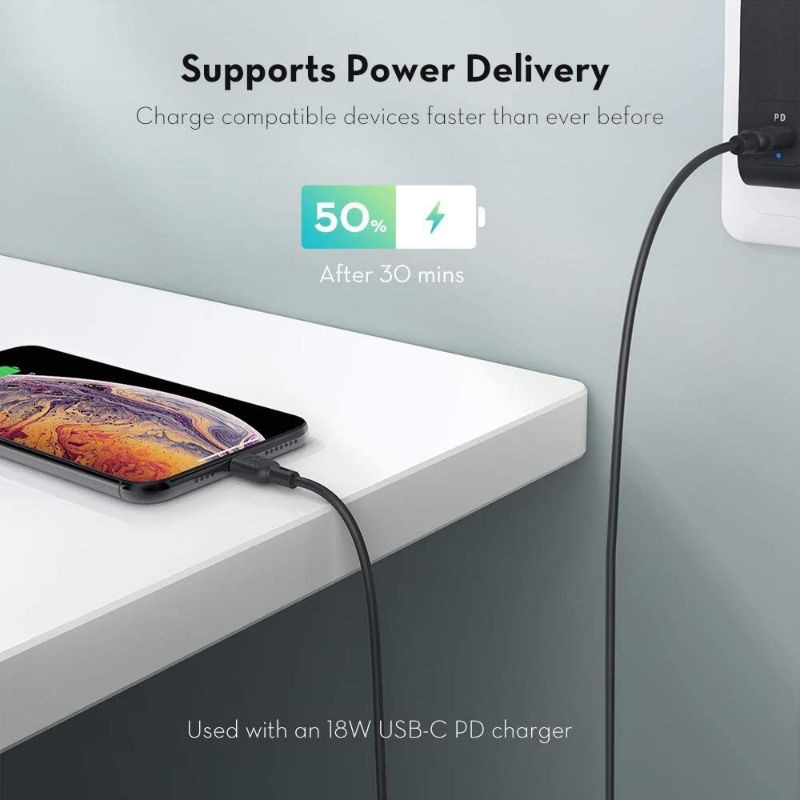 Củ Samsung 25W và cáp Ravpower Type C ra Lightning RP-CB054 cho IPhone 11, Iphone 12, MFI [Music4U]