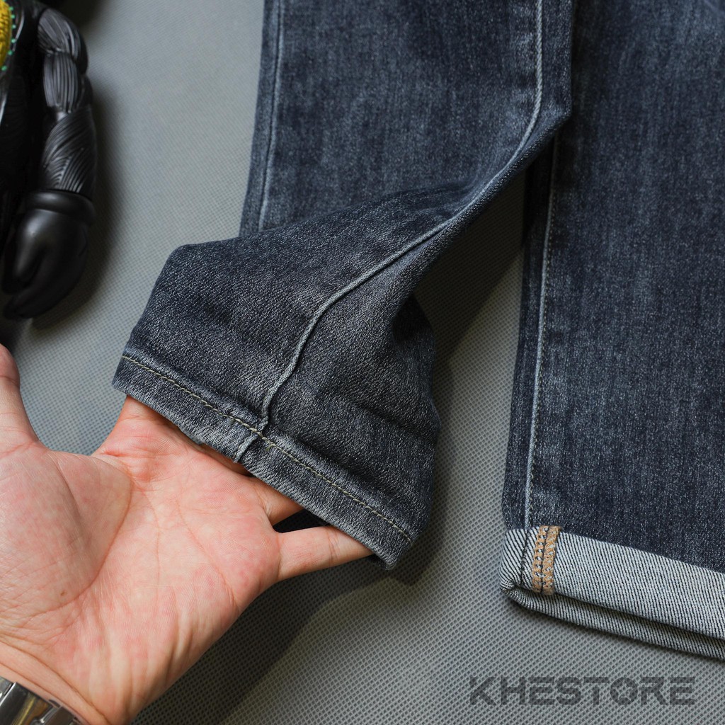 Quần Jeans Nam Khestore 7806 , Jeans Trơn Xanh Phong Cách Hàn Quốc Siêu Co Dãn | BigBuy360 - bigbuy360.vn