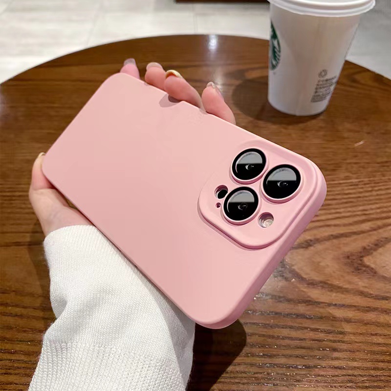 Ốp Điện Thoại iPhone 14 plus 13 12 11 Pro max case ốp lưng điện thoại iphone 14 promax Màu tím silicon Dẻo Kèm Miếng Dán Bảo Vệ lens Chống Bụi Bẩn / Sốc Sang Trọng Cho