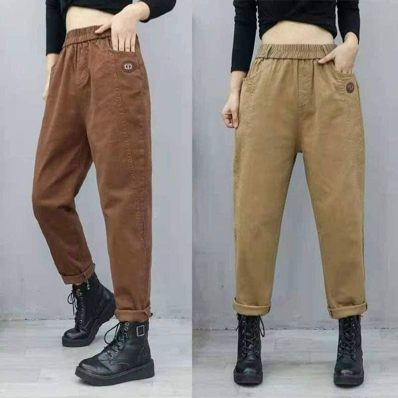 Quần Baggy Nữ, Quần Kak i Nữ Cạp Chun Phong Cách Trẻ Trung Sành Điệu