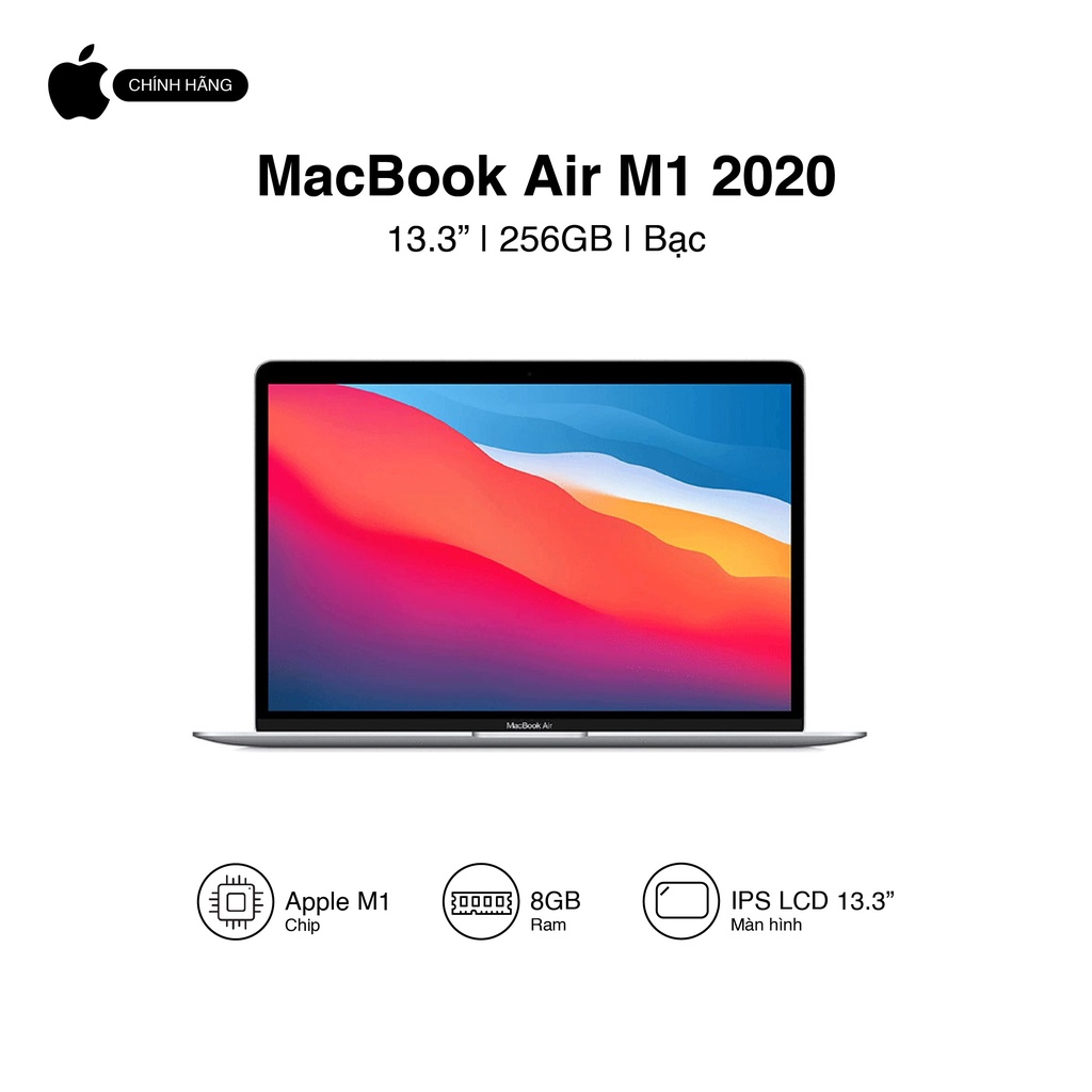 Apple Macbook Air M1 8-Core CPU | 8GB | 256GB SSD | 13.3-inch - Hàng chính hãng VN/A