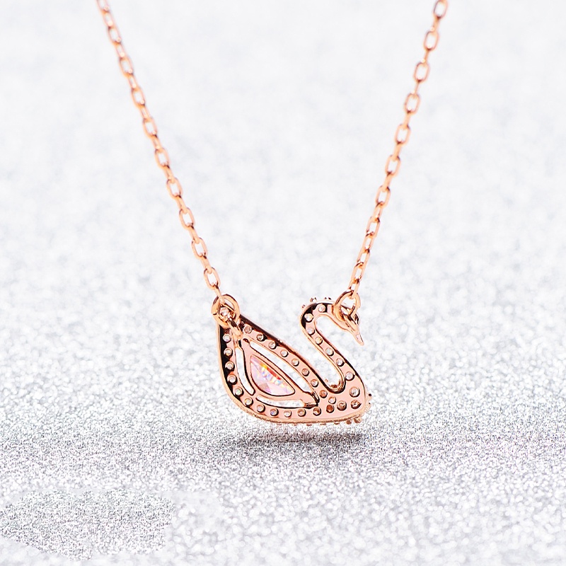 Vòng cổ Thiên Nga Đính Pha Lê Hồng