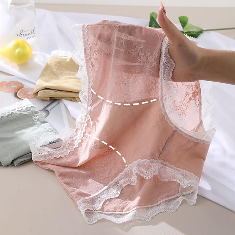 AOFEIQIKE AOFEIQIKE Quần Lót Ren Mỏng Mềm Mại Ôm Bụng Co Giãn Tốt Thoáng Khí Gợi Cảm Kiểu Pháp Size L-XXL