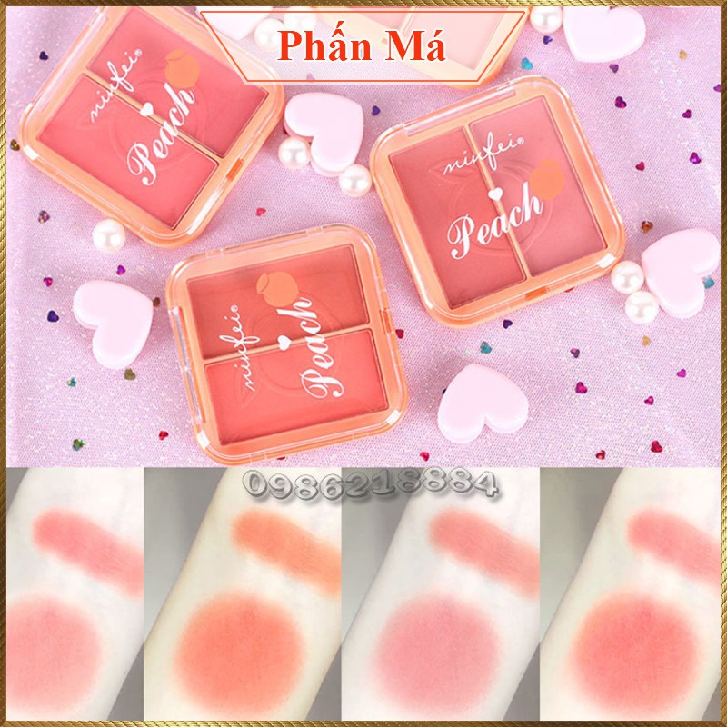 Phấn má hồng 2 ngăn Minfei Peach hàng Nội Địa Trung MFP4