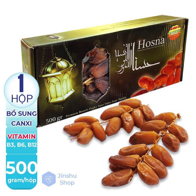 Chà Là Sấy Dẻo Nguyên Cành Hộp 500g