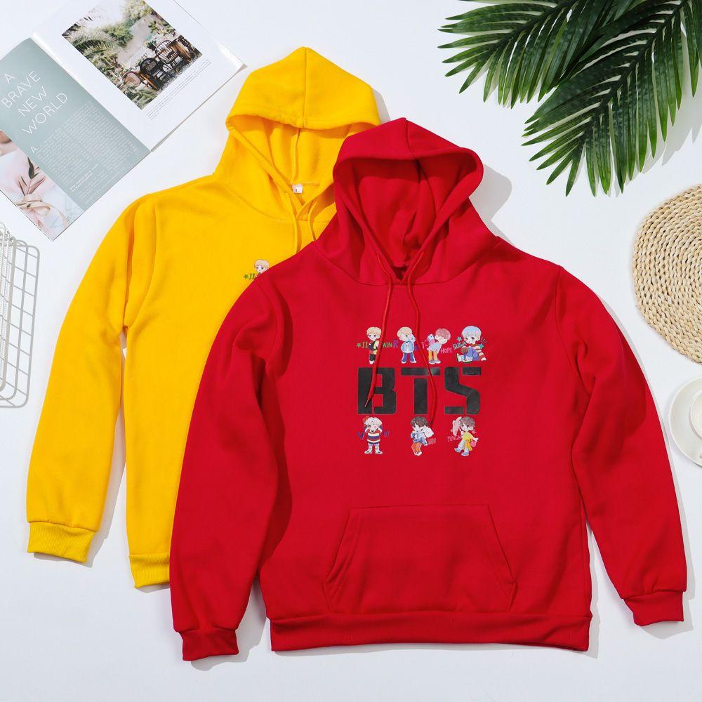 Áo Hoodie Polyester Thoáng Khí In Hình BORAG BTS