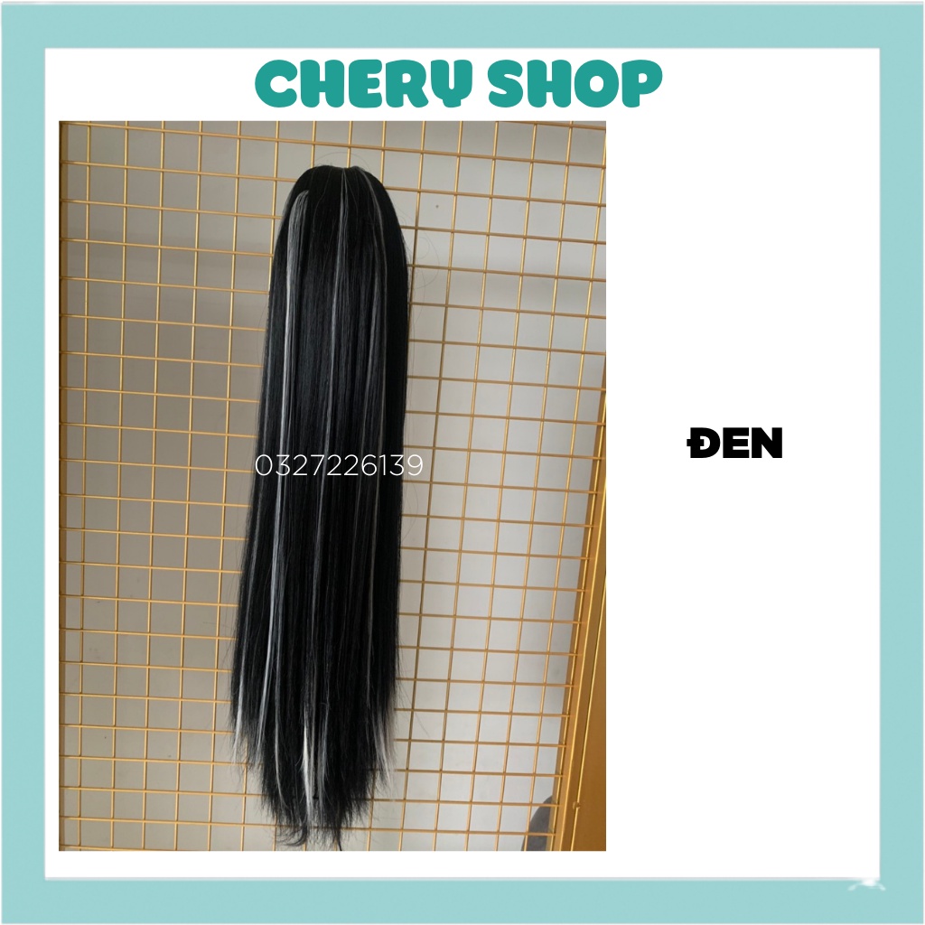 Tóc giả nữ ngoặm thẳng dài phối light bạch kim thời trang hot hit hiện nay