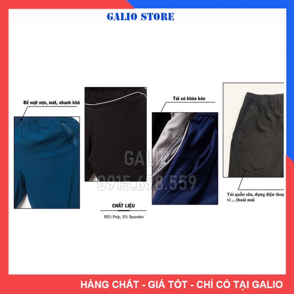 Quần đùi nam thể thao 5S vải dù gió, Quần short nam năng động mặc nhà thoải mái vận động | Galio