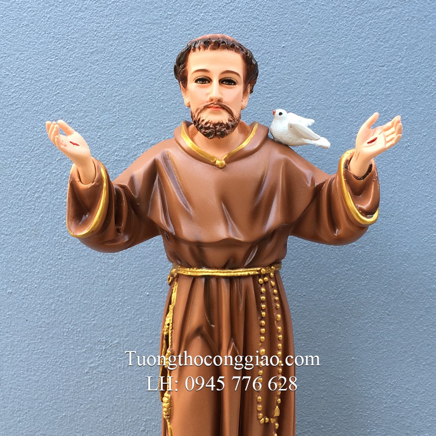 Tượng Thánh Phanxico Assisi 50cm composite