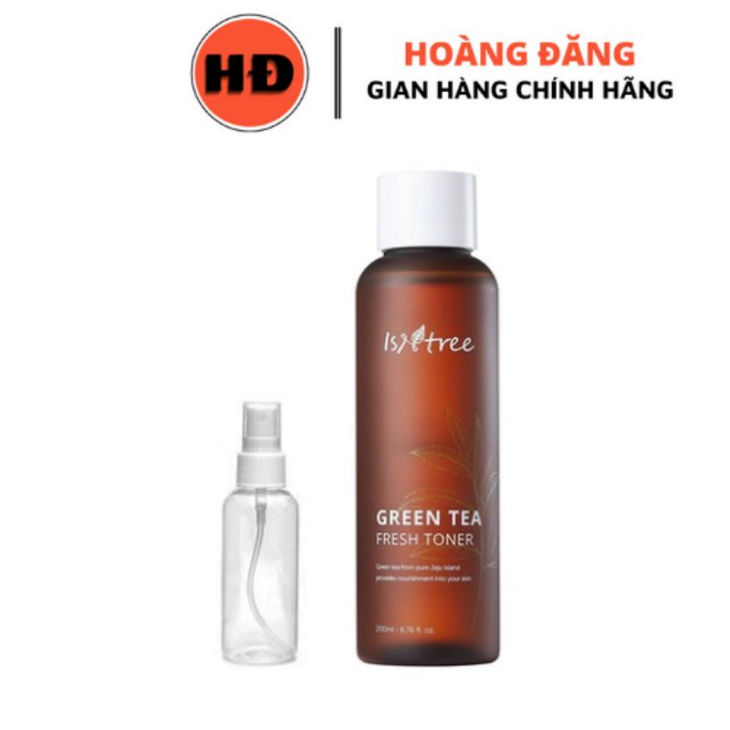 Nước hoa hồng Isntree Green Tea Fresh Toner Nuôi Dưỡng Phục Hồi Da Chiết Xuất Trà Xanh 200ml