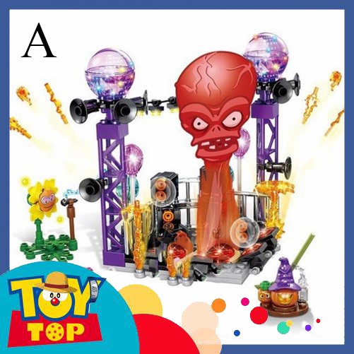 Đồ chơi lắp ráp Xếp hình Plants vs Zombies ghép Zombie, Plant - Hoa quả nổi giận SY1491A-B