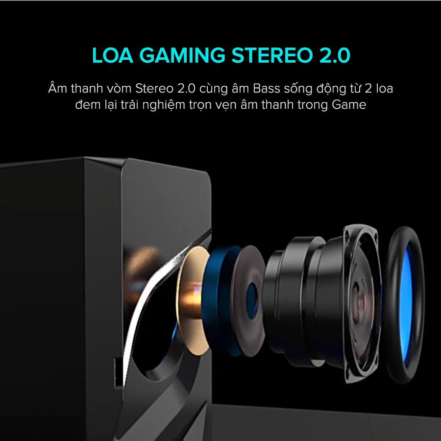 Loa Gaming RGB HAVIT SK708, Âm Thanh Stereo 2.0, 7 Chế Độ Màu RGB, Cống Suất 2x3W - Chính Hãng BH 12 Tháng ITSpeeds