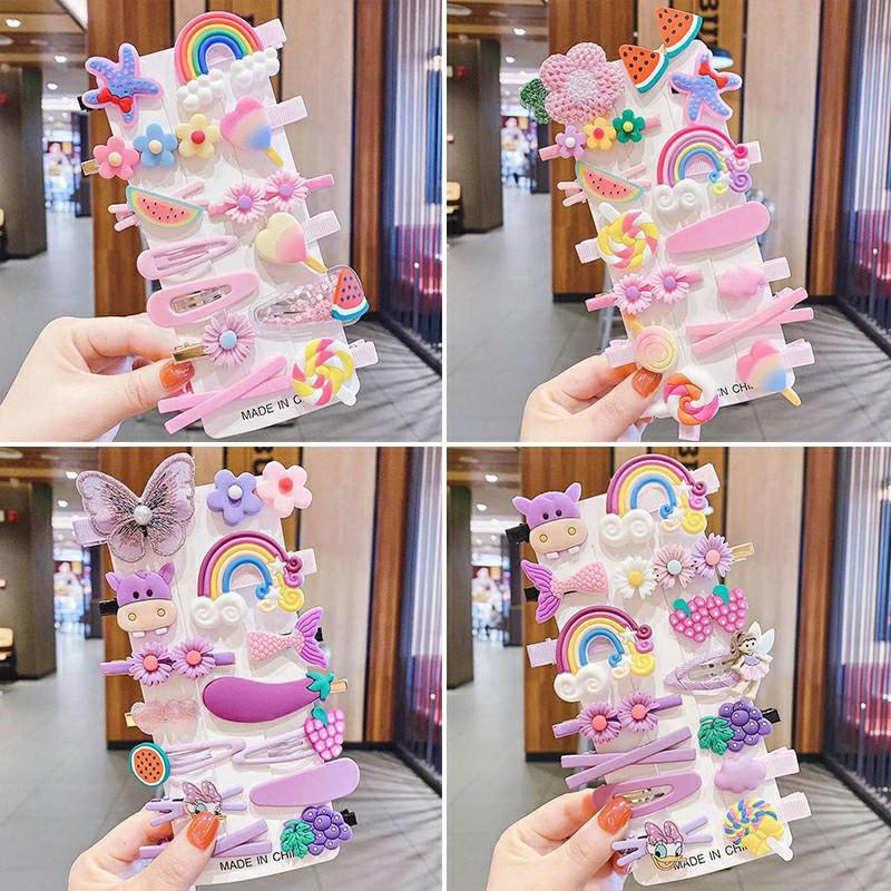 PVN27101 Sét Kẹp Tóc 14 Món Nhiều Hình Kute Cho Bé Gái T2