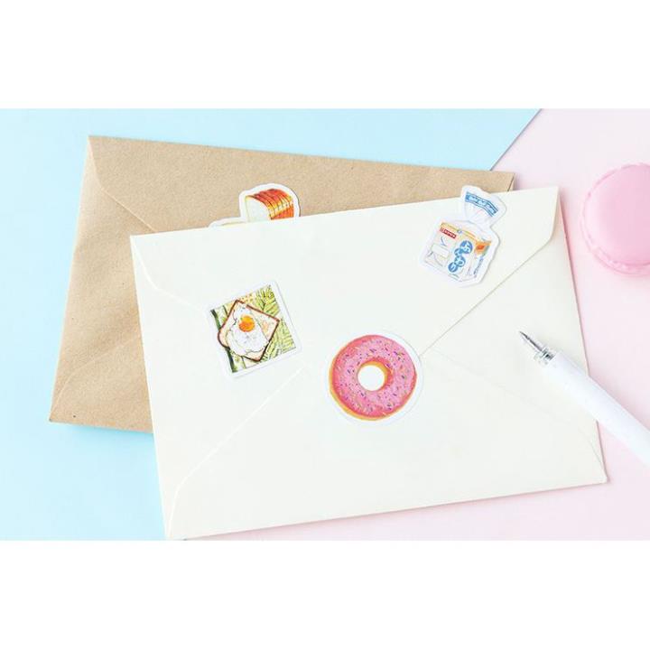 Bộ 46 Sticker Hàn Quốc hình Bánh Vòng dễ thương dán trang trí E97