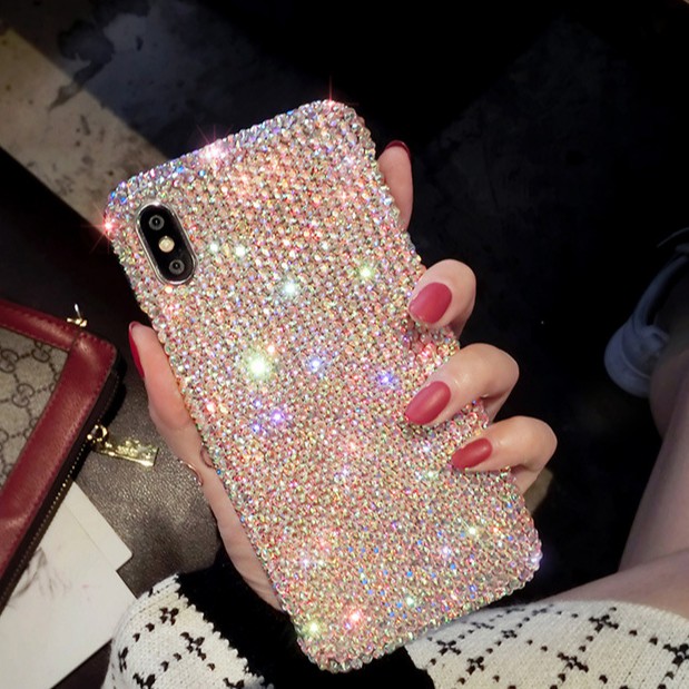 Ốp Điện Thoại Đính Đá Thủ Công Cho iphone14 15pro 13 12 11 xs max 8plus / xr / 7plus 6s se2020