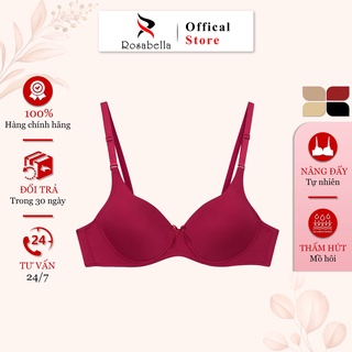 Áo Ngực Không Gọng ROSABELLA Chất Liệu Cao Cấp Lớp Mút Dày Vừa Phải Thiết Kế 2 Gọng Họa Tiết Trơn WB22