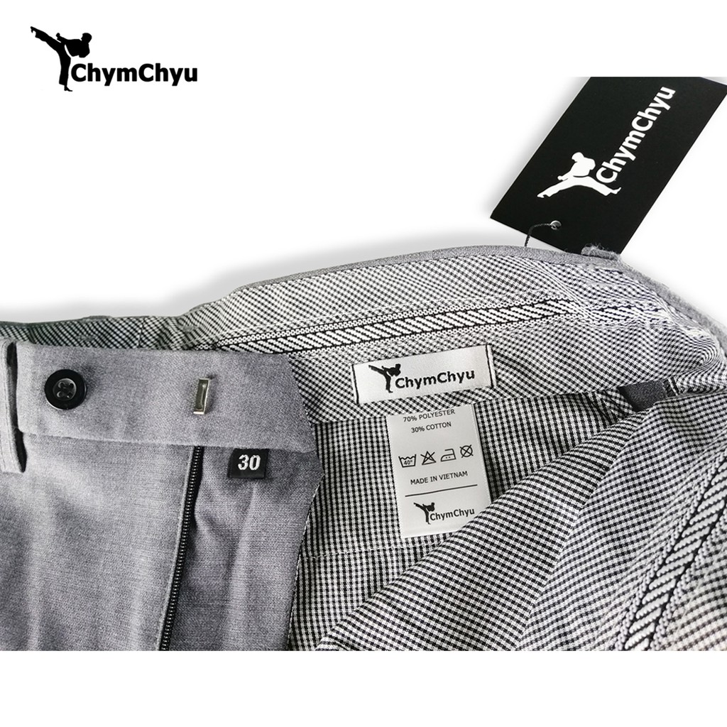 Quần Âu Nam ChymChyu - Vải Poly Cotton Cao Cấp Dáng Vừa (Màu Đen, Trắng, Nâu, Ghi, Bạc, Xanh) | BigBuy360 - bigbuy360.vn