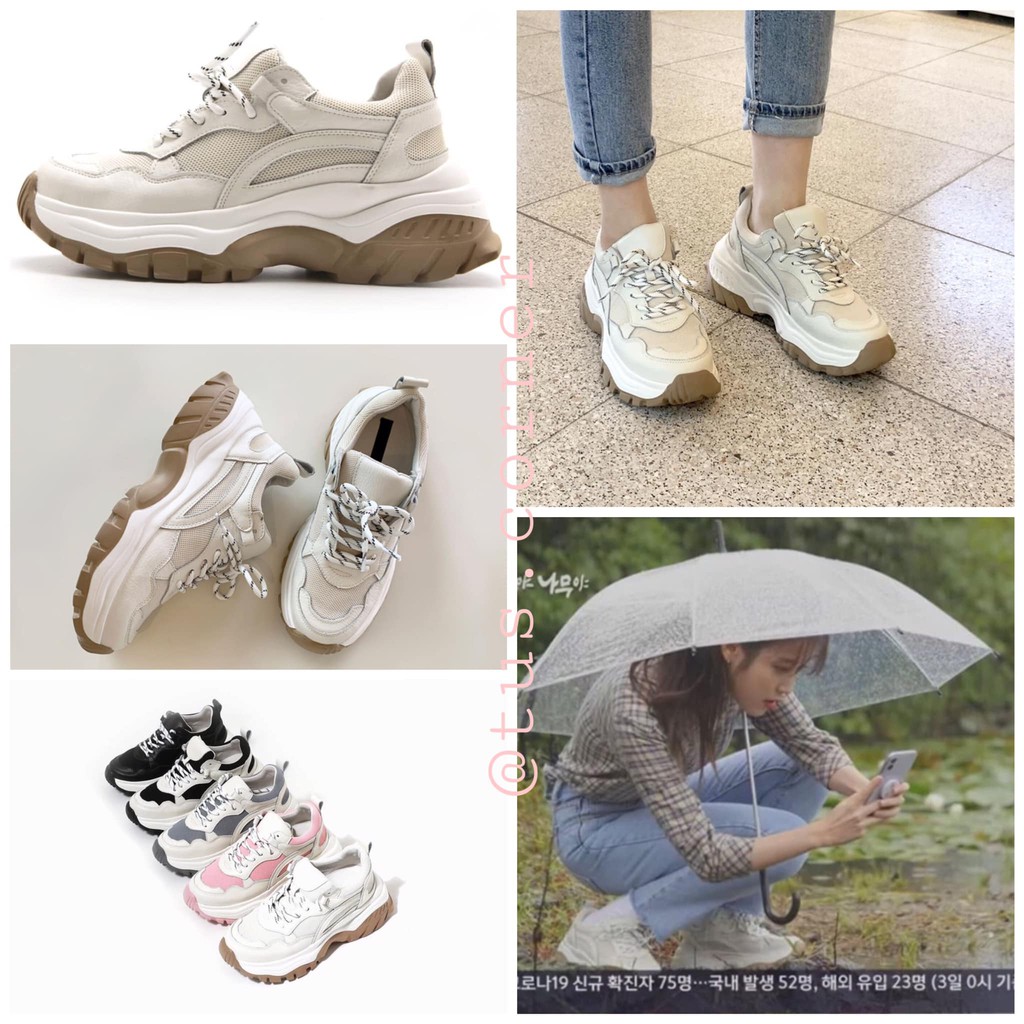 Giày SOVO Real Leather Elevation Sneakers (Giày IU)