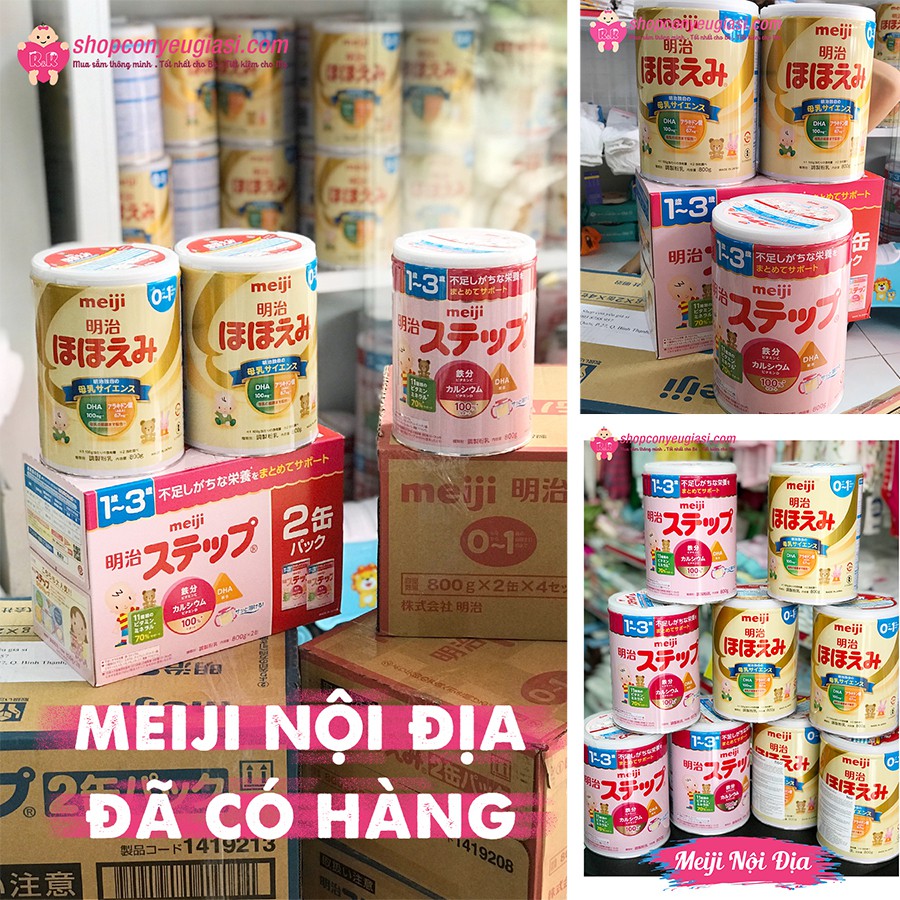 SỮA MEIJI LON 800G NỘI ĐỊA NHẬT ĐỦ SỐ DATE MỚI FRESHIP