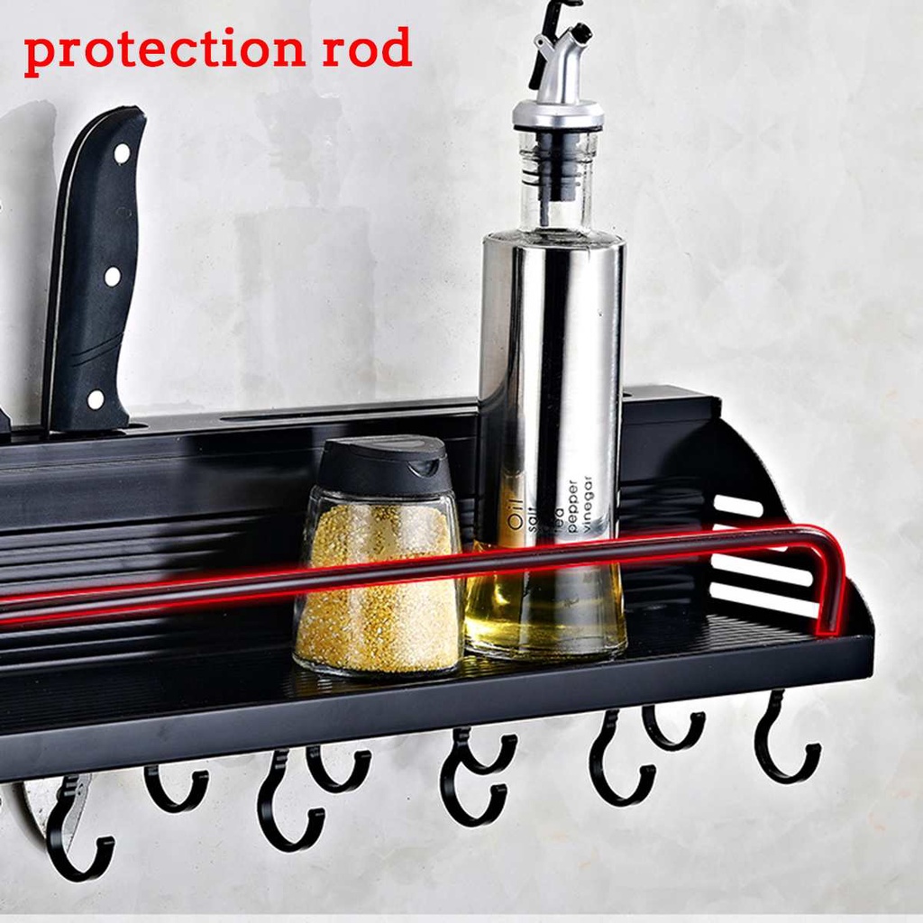 Kệ Treo Tường Để Gia Vị Dao ống đũa có móc treo tiện lợi hơp kim nhôm siêu bền  sơn tĩnh điện chống gỉ , Hàng Loại 1