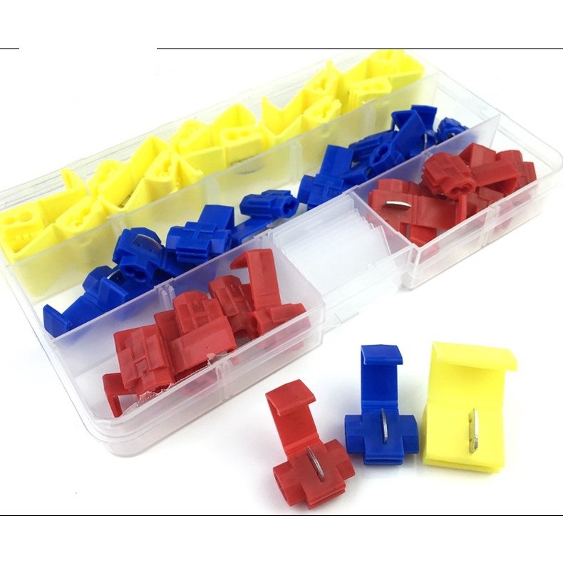 Hộp 30 cái cút nối dây điện nhanh chữ T các loại