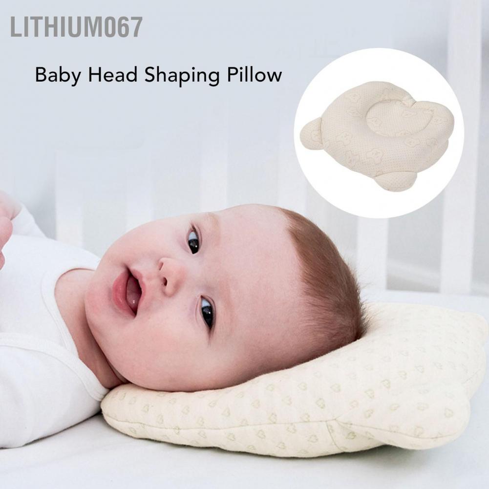 Lithium067 Gối Cao Su Non Chống Méo Đầu Bẹp Đầu Cho Trẻ Sơ Sinh Gối định hình đầu cho trẻ sơ sinh Ngăn ngừa phẳng có khả năng đàn hồi cao mới biết đi
