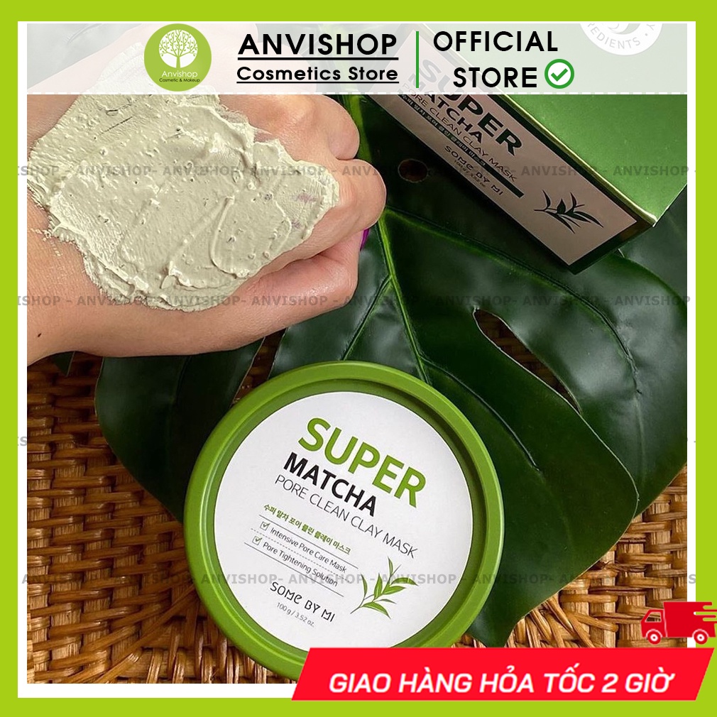 Mặt Nạ Đất Sét Trà Xanh Giúp Làm Sạch, Thu Nhỏ Lỗ Chân Lông Some By Mi Super Matcha Pore Clean Clay Mask 100g