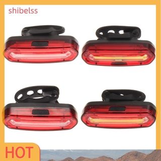 （ʚshibelss）USB Rechargeable COB LED Bicycle Bike Cycling Front Rear Tail Light Lamp