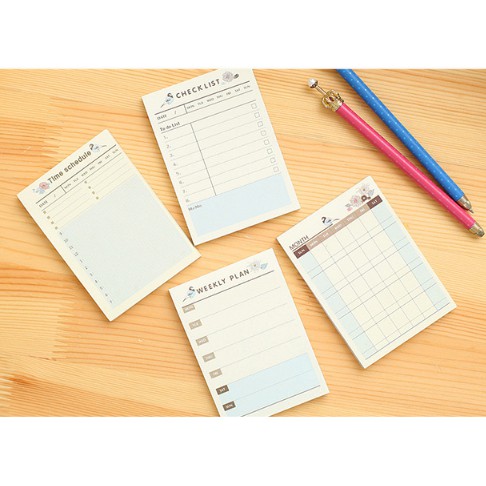 Z0294 Note Lịch Trình Bản Dày Vuông Đứng 4 Cấp Độ Bukao